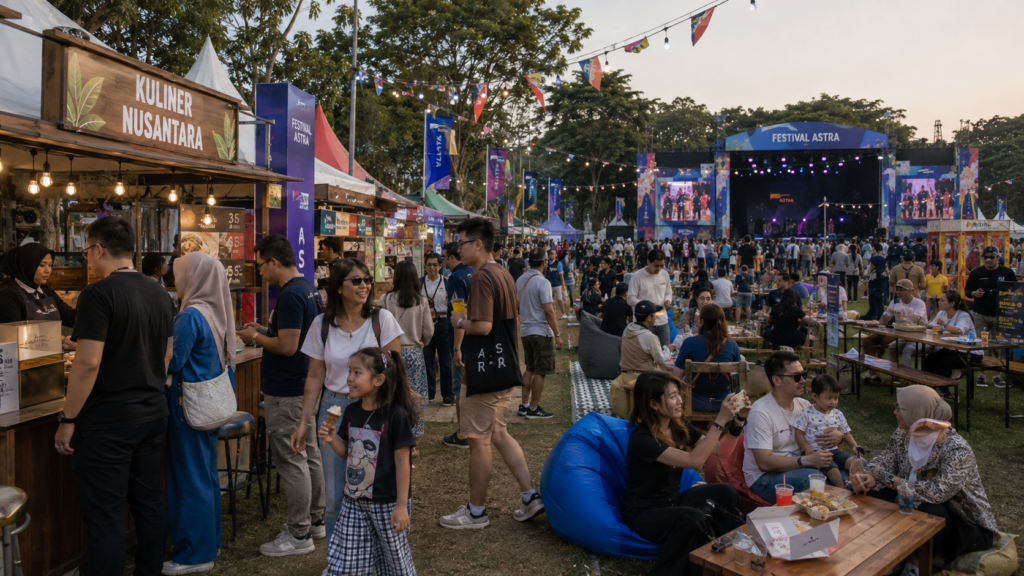 Aktivitas kuliner dan hiburan di Festival Astra 2026