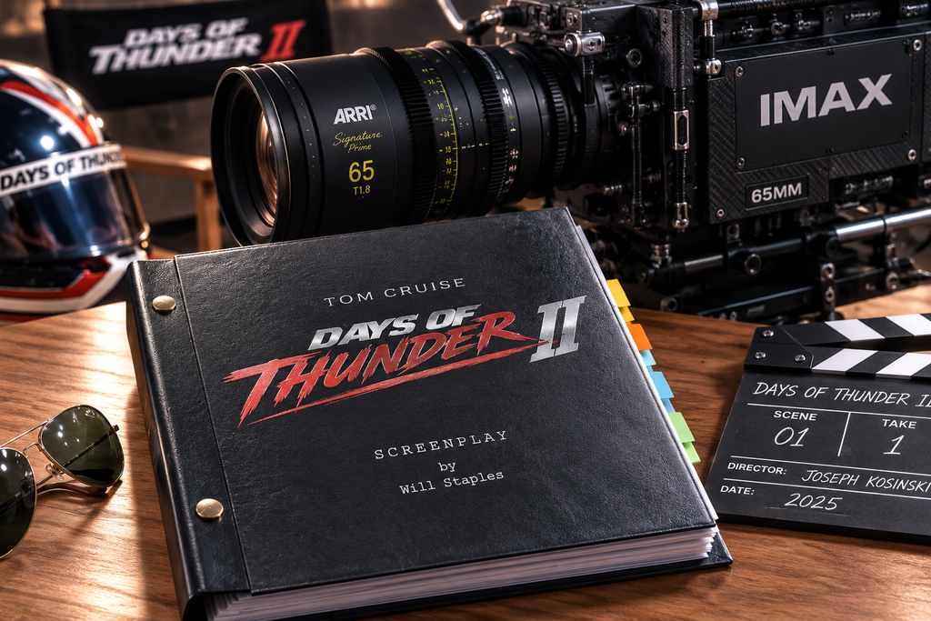 Tom Cruise dan Anne Hathaway Bintangi Sekuel Days of Thunder 4 Naskah skenario sekuel Days of Thunder dan kamera film bioskop format IMAX premium.